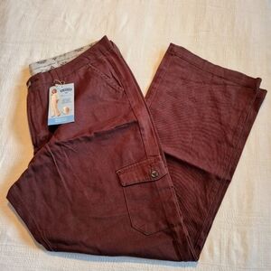 Riders by Lee women's size 18W brown 4 pocket stretch chino twill pants NWT